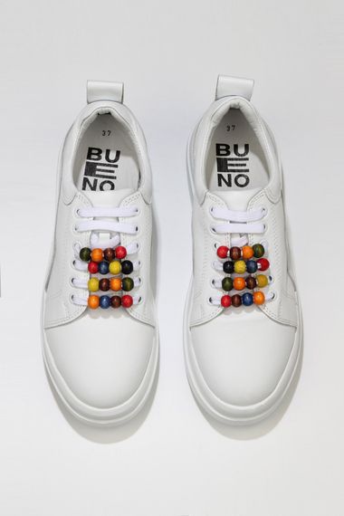 Кросівки для жінок Bueno, шкіра, 5 см каблук, доступні розміри 35-41, кольори: рожевий, червоний, білий, чорний, жовтий - фото 1