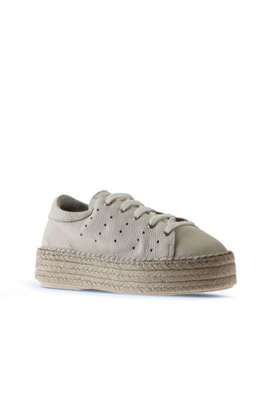 Жіноче взуття Bueno зespadril на платформі, шкіряні, висота підборів 4,5 см, кольори: хакі, чорний, бежевий, різні розміри - фото 3