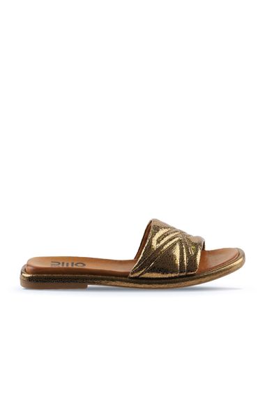 Женские сандалии Bueno 01WU4100 из натуральной кожи, с термо-табами и каблуком 1 см, доступны в цветах: бронзовый, свинцовый, золотой. Размеры: 36-42 - фото 2