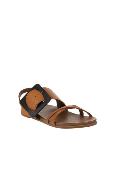 Туфлі Bueno жіночі сандалі 01WU4224, шкіряний верх, термопідошва, доступні в розмірах 36-41, кольори: білий, табак - фото 3