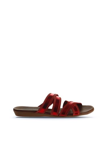 Жіночі шльопанці Bueno 01WU7424 з шкіри, 2 см каблук, термо підошва, доступні в чорному, червоному та пудровому кольорах, різні розміри - фото 5