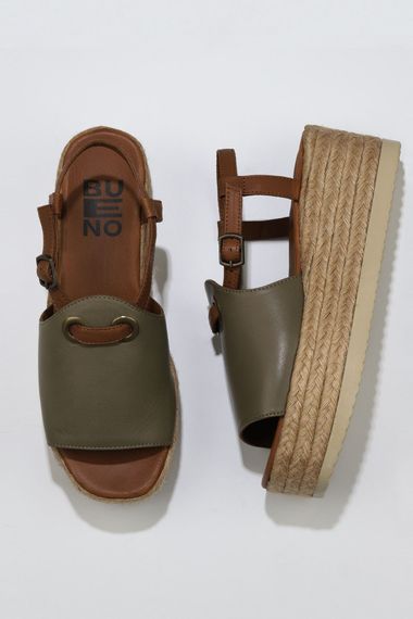 Bueno Shoes Kadın Dolgu Topuklu Espadril Sandalet 01WU6103 - fotoğraf 1