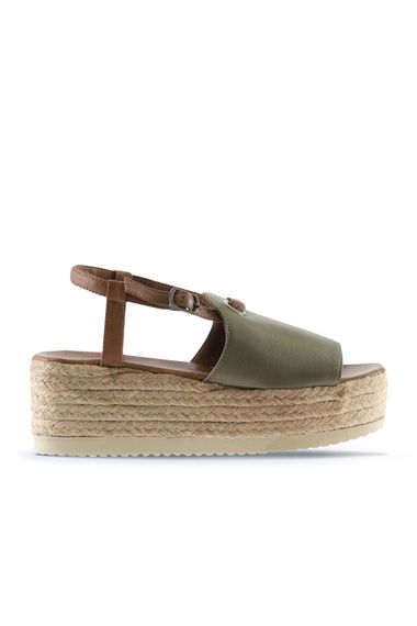 Bueno Shoes Kadın Dolgu Topuklu Espadril Sandalet 01WU6103 - fotoğraf 2