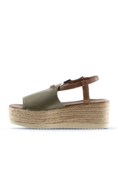 Bueno Shoes Kadın Dolgu Topuklu Espadril Sandalet 01WU6103 - fotoğraf 4