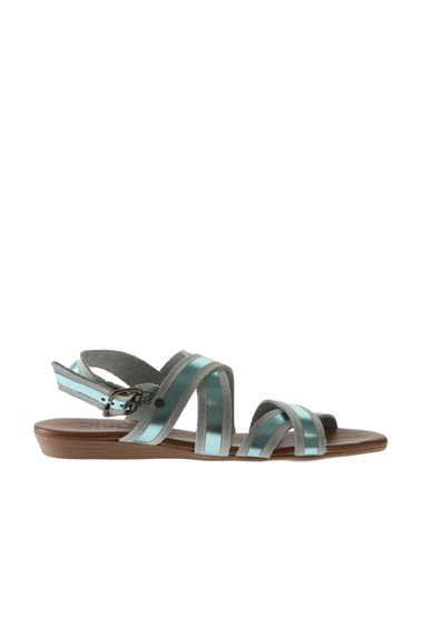 Жіночі сандалі Bueno 01WU7425 з термо підошвою, шкіри та невеликим каблуком 2 см, доступні в кольорах: яскравий шкіряний таба, зелений шкіряний - фото 2