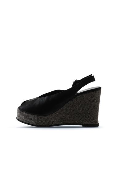 Жіночі еспадріли на високих підборах Bueno Shoes, натуральна шкіра, висота підборів 9,5 см, доступні в червоному та чорному кольорах - фото 4