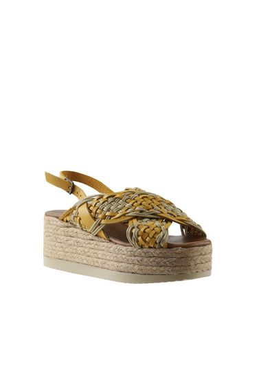 Bueno Shoes Kadın Dolgu Topuklu Espadril Sandalet 01WU6115 - fotoğraf 3