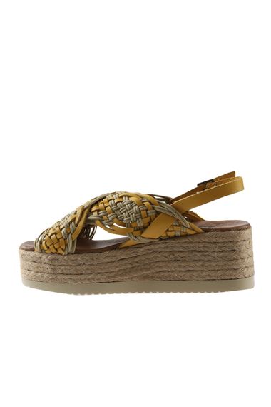 Bueno Shoes Kadın Dolgu Topuklu Espadril Sandalet 01WU6115 - fotoğraf 4