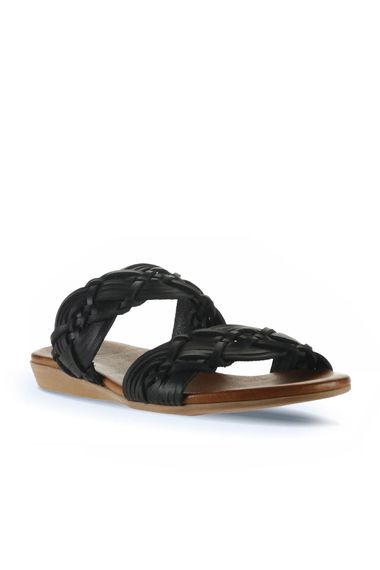 Женские шлепанцы Bueno Shoes 01WU7452 из натуральной кожи, подошва термо, высота каблука 1 см, цвета: белый, пудровый, черный, коричневый - фото 2