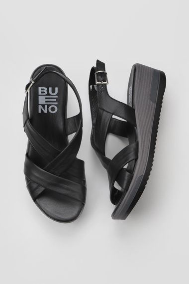 Сандалии для женщин Bueno с платформой 01WU5701 из кожи, размер 36-41, цвета: серый, белый, черный, табачный - фото 1