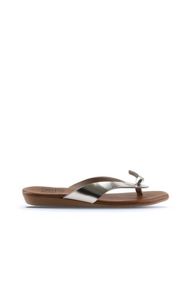 Жіночі сланці Bueno з перфорованої шкіри, 2 см каблук, доступні в розмірах 36-41, кольори: бежевий та жовтий - фото 2