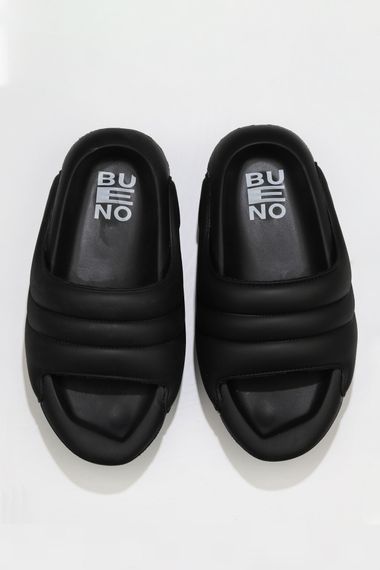 Женские туфли-босоножки Bueno на платформе 5 см, кожаный верх и подкладка, цвета: черно-белый, белый, зеленый, размеры 36-40 - фото 1