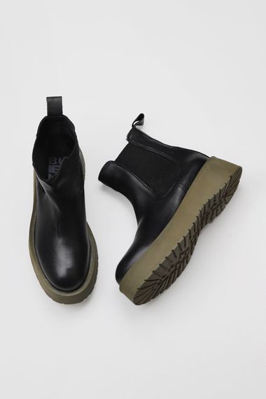 Жіночі черевики Bueno з підбором 5 см, шкіра, 35-42 розміри, кольори: світло-бежевий, бежевий нубук, чорний, таба замш - фото 1