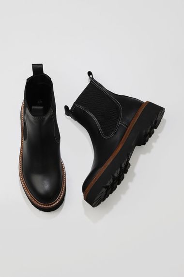 Женские ботинки Bueno с утолщенной подошвой 4,5 см, кожаные, текстильные, черные и коричневые, размеры 36-41 - фото 1