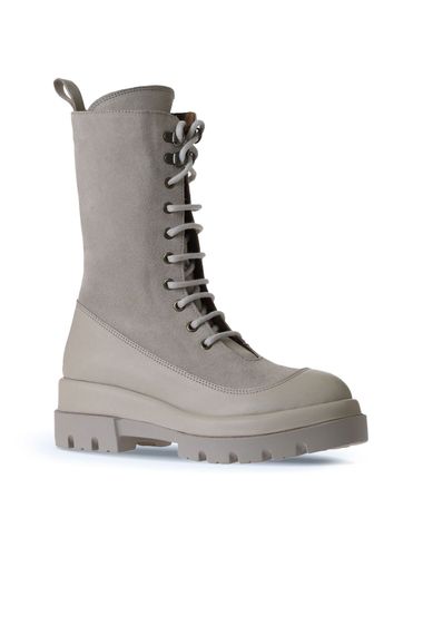 Жіночі черевики Bueno з підбором 5,5 см, шкіра, текстиль, доступні в кольорах: табака, хаки, беж та чорний, розміри 35-41 - фото 2