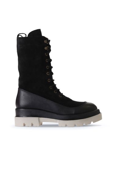 Жіночі черевики Bueno з підбором 5,5 см, шкіра, текстиль, доступні в кольорах: табака, хаки, беж та чорний, розміри 35-41 - фото 5