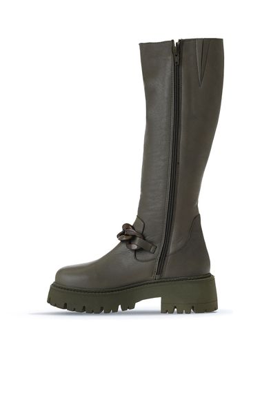 Женские ботинки Bueno на платформе 01WV3119 из кожи, высота каблука 5 см, разные размеры и цвета: черный, светло-коричневый, хаки - фото 3