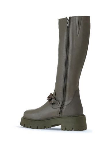 Женские ботинки Bueno на платформе 01WV3119 из кожи, высота каблука 5 см, разные размеры и цвета: черный, светло-коричневый, хаки - фото 4