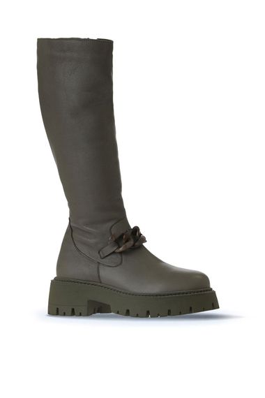 Женские ботинки Bueno на платформе 01WV3119 из кожи, высота каблука 5 см, разные размеры и цвета: черный, светло-коричневый, хаки - фото 2