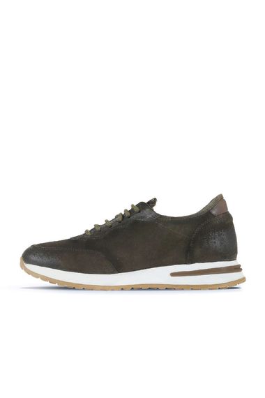 Мужская спортивная обувь Bueno Shoes 01MV11500 из натуральной кожи, высота каблука 3,5 см, размеры 40-45, цвета: бежевый, желтый, хаки, коричневый, табачный, серый, синий - фото 4