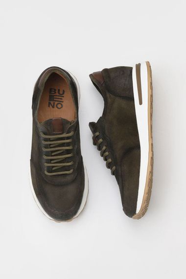 Мужская спортивная обувь Bueno Shoes 01MV11500 из натуральной кожи, высота каблука 3,5 см, размеры 40-45, цвета: бежевый, желтый, хаки, коричневый, табачный, серый, синий - фото 1