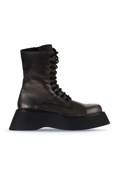 Ботинки с каблуком Bueno для женщин 01WV5103, кожаные, высота каблука 6,5 см, размеры 35-41, цвета: серый, черный - фото 5