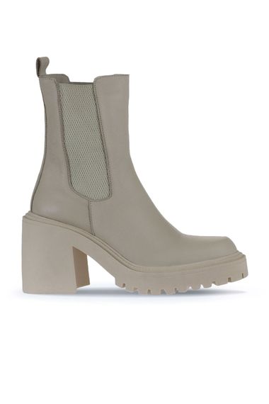 Женские ботинки на каблуке Bueno 9 см, кожаные и текстильные, 36-41 размер, цвета: хаки, светло-коричневый, бежевый, черный - фото 5