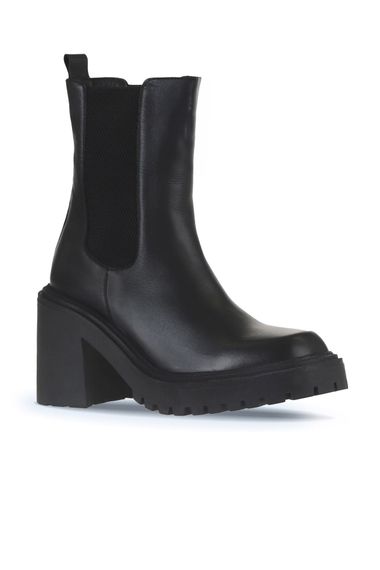 Женские ботинки на каблуке Bueno 9 см, кожаные и текстильные, 36-41 размер, цвета: хаки, светло-коричневый, бежевый, черный - фото 2