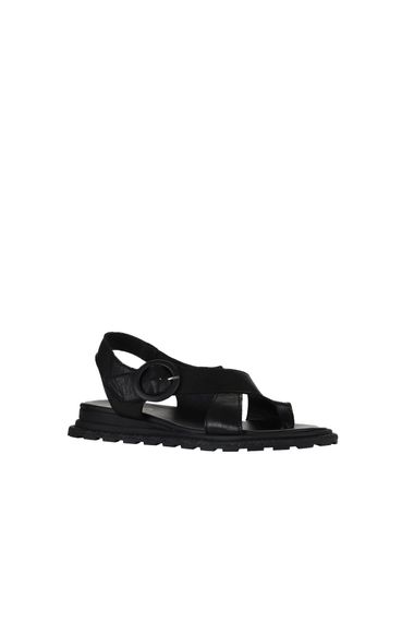 Сандалі Bueno жіночі з відкритим носком, натуральна шкіра, низький каблук 1 см, кілька розмірів і кольорів - фото 3