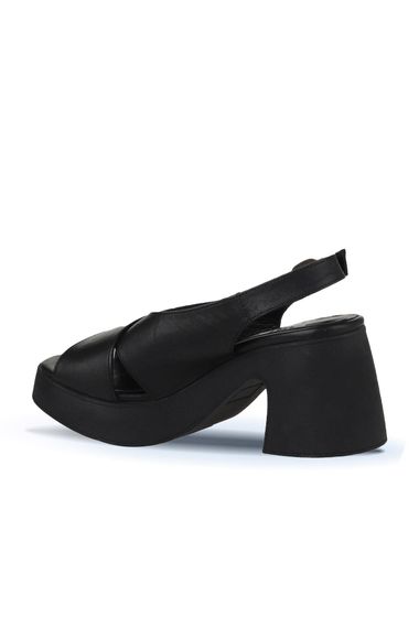 Жіночі туфлі на високому каблуці Bueno 01WY12202, шкіра, висота каблука 8 см, доступні в кольорах: фіолетовий, чорний, жовтий, зелений, екру - фото 5