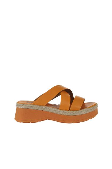 Женские босоножки Bueno с платформой, натуральная кожа, высота каблука 5,5 см, доступные размеры 35-41, цвета: оранжевый, белый, темно-зеленый - фото 2