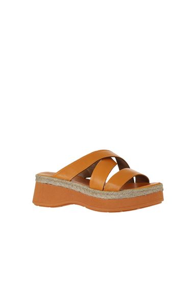 Женские босоножки Bueno с платформой, натуральная кожа, высота каблука 5,5 см, доступные размеры 35-41, цвета: оранжевый, белый, темно-зеленый - фото 3