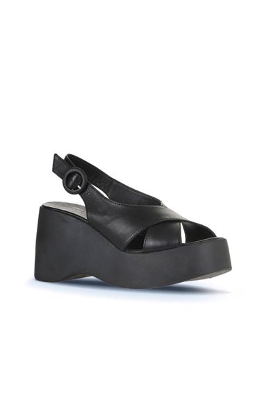Bueno Shoes Kadın Dolgu Topuklu Sandalet 01WY9007 - fotoğraf 3