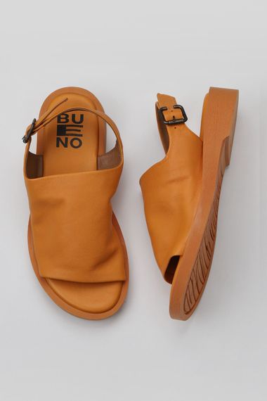 Женские кожаные сандалии Bueno Shoes с плоской подошвой, высота каблука 3 см, доступные в различных цветах и размерах - фото 1