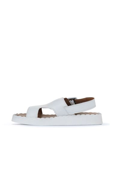 Жіночі сандалі Bueno Shoes плоскі 01WY9104, шкіряні, на 2,5 см підборах, доступні в оранжевому, світло-зеленому, синьому та коричневому кольорах - фото 4