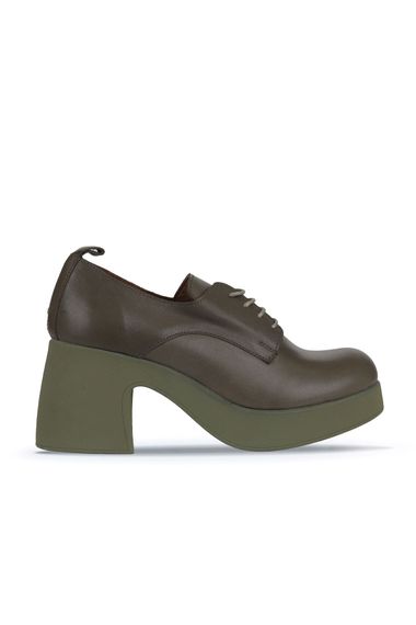 Женская обувь Bueno, туфли на каблуке, кожа, высота каблука 8 см, термоподошва, доступные размеры 36-41, цвета: хаки, тёмно-синий - фото 1