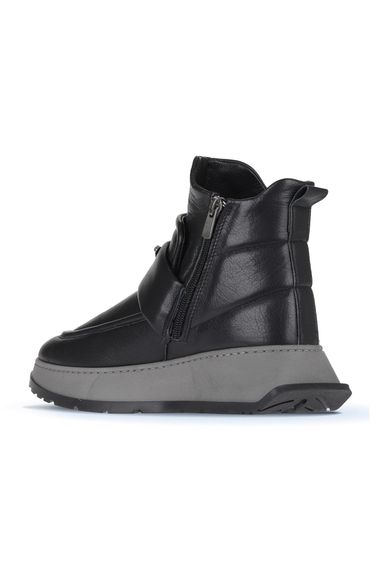 Ботинки на платформе Bueno, женские, кожаные, 4 см каблук, размеры 36-42, цвет: бежевый, черный, визон - фото 4