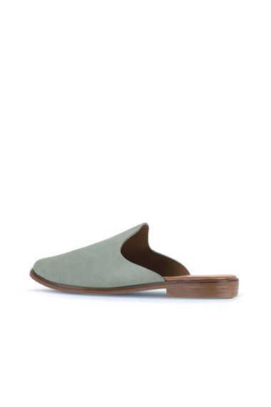 Буки обувь женская плоская сандали 01WA7006, нубук, кожа, высота каблука 2,5 см, размеры 36-41, цвета: светло-зеленый, темно-серый - фото 4