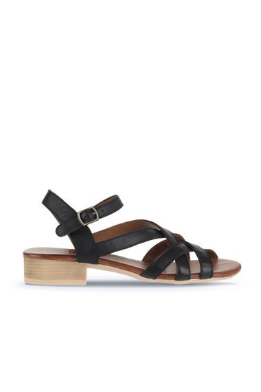 Сандалі Bueno Shoes для жінок 01WA7300, шкіра, підйом 3 см, розміри 36-41, кольори: сірий, чорний-бежевий шкіра - фото 1