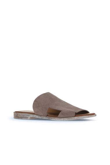 Жіночі шльопанці Bueno Shoes без каблука з натуральної шкіри в чорному, помаранчевому та сірому кольорах, розміри 36-42 - фото 2