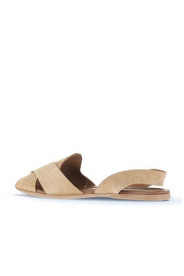 Сандалі Bueno Shoes жіночі пласке 01WA5805 з нубука та шкіри, доступні у розмірах 36-41, кольори: світло-бежевий та світло-коричневий - фото 4