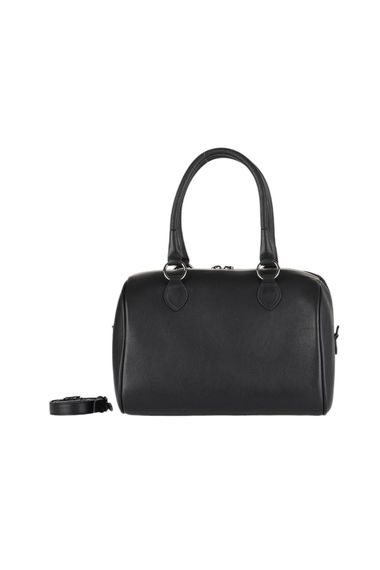 حقيبة كتف نسائية من بوينو 01WBA7955 جلد رمادي وأسود مع مواد داخلية وخارجية جلد - صورة 3