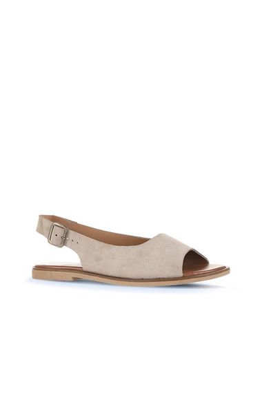 Жіночі сандалі Bueno на плоскій підошві, Nubuk, шкіра, з висотою каблука 1 см, розміри 36-41, кольори: світло-коричневий, зелений, пісочний - фото 2