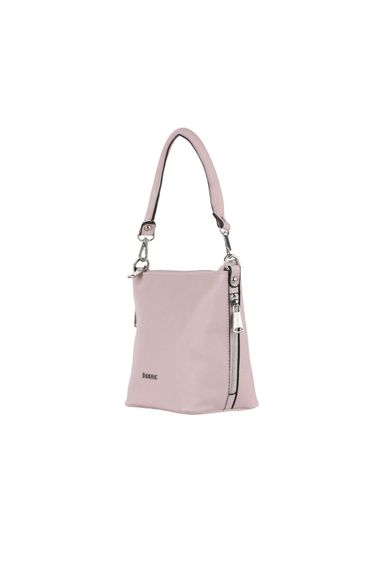 حقيبة كتف جلدية للسيدات من بويينو بلون رمادي، أسود، فوشيا، بني داكن، أخضر داكن، وردي - صورة 5