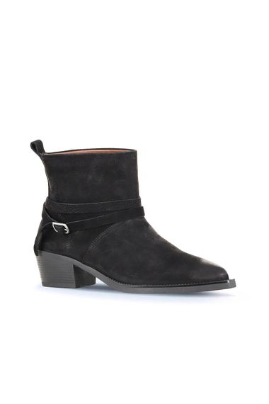 Женские ботинки на каблуке Bueno 01WD4006 из нубука, длина каблука 5 см, кожа внутри, размеры 36-41, цвета: коричневый, черный - фото 2