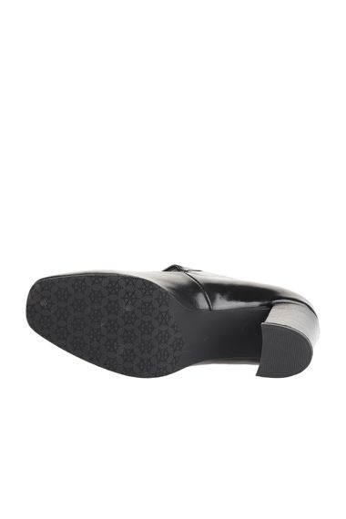 Женские туфли Bueno на каблуке 7,5 см из чёрной и бежевой лаковой кожи, размеры 37-42 - фото 5