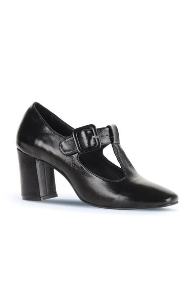 Женские туфли Bueno на каблуке 7,5 см из чёрной и бежевой лаковой кожи, размеры 37-42 - фото 2