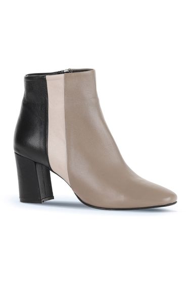 Жіночі черевики Bueno на підборах 7,5 см з сірої шкіри, розміри 37-42 - фото 2