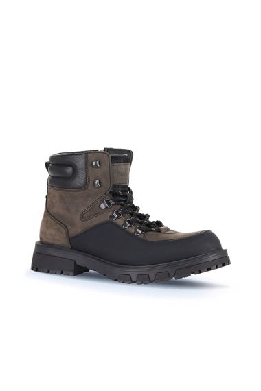 Мужские ботинки Bueno из нубука и кожи с высотой каблука 4 см, доступные в черном и антрацитовом цветах, размеры 40-45 - фото 2