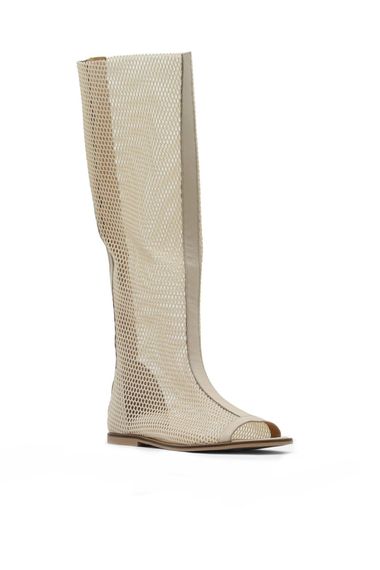 Жіноче взуття Bueno, стильні черевики з натуральної шкіри, плоска підошва, висота каблука 1 см, колір: бежевий, чорний; доступні розміри 36-41 - фото 2